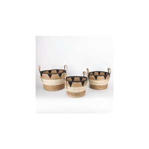 Eurolamp SADA 3x Slamený košík béžová/čierna 27x20/30x22/36x28 cm 752-32011 vyobraziť