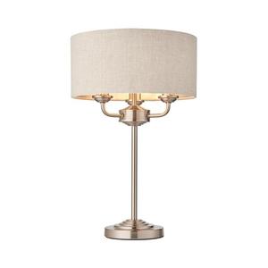 Endon 94369 - Stolná lampa HIGHCLERE 3xE14/18W/230V béžová/matný chróm 94369 vyobraziť