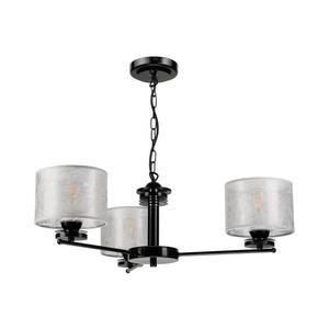 Závesný luster ROSA na reťazi, 3xE27/60W/230V, čierna/šedá LM-3.8/CZARNY vyobraziť