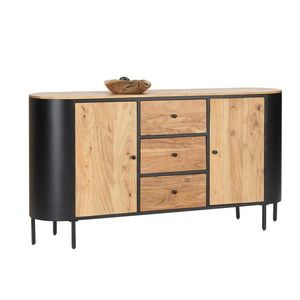 Ambia Home ŠIROKÁ KOMODA, akácia, čierna, farba akácie, 170/90/40 cm vyobraziť