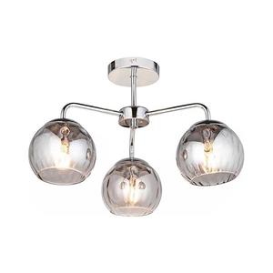 Endon 97971 - Prisadený luster DIMPLE 3xE14/25W/230V lesklý chróm/dymovo šedá 97971 vyobraziť