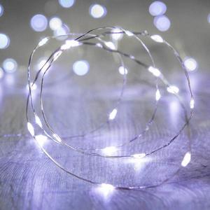 Vianočné LED svetielka 20l drôtik kvapky na batérie 4/19/nik/cw vyobraziť
