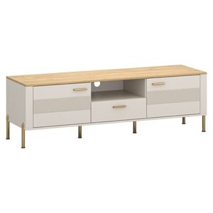 KONDELA Runol 2D1S tv stolík kašmír / dub kamenný vyobraziť