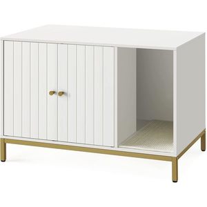 Mačacia toaleta Glenda 80 cm biela/zlatá vyobraziť