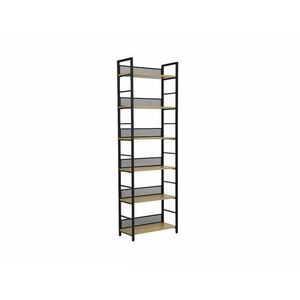 Regál Raw R6 187 cm čierny mat/dub prírodný vyobraziť