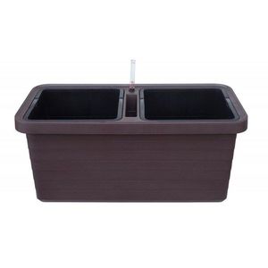 Plastia Samozavlažovací truhlík Berberis DUO, čokoláda, Plastia, 78 cm vyobraziť