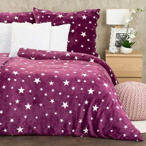 4Home Povlečení mikroflanel Stars violet, 140 x 220 cm, 70 x 90 cm vyobraziť