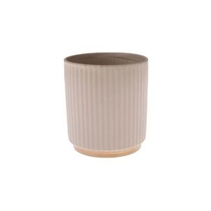 Keramický obal na kvetináč s bambusovým podstavcom, 12 x 12 x 13 cm vyobraziť