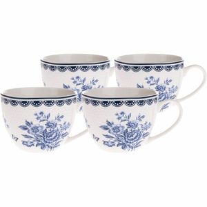 4-dielna sada porcelánových šálok Blue Rose, 90 ml vyobraziť