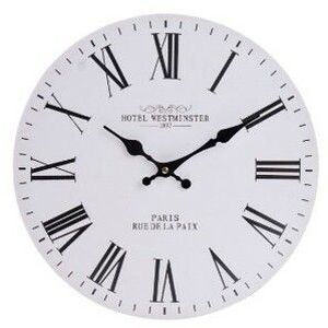 Nástenné hodiny Hotel Westminster, pr. 34 cm, drevo vyobraziť