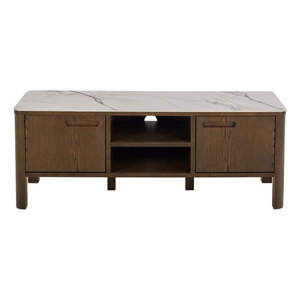 Hnedý TV stolík v dekore duba 120x45x40 cm Southampton – Actona vyobraziť