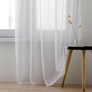 Homede Záclona Kresz Eyelets gold, biela, 140 x 290 cm vyobraziť