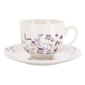Biela/fialová porcelánová šálka 280 ml Louka – Orion vyobraziť