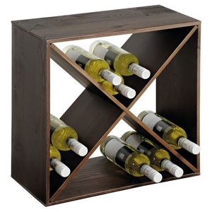 Kesper 69241 Polica na víno tmavo morená, 50 x 50 x 25 cm vyobraziť