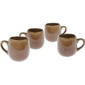 Súprava 4 keramických hrnčekov Warm 100 ml, hnedá vyobraziť