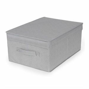 Compactor Skladací úložný kartónový box Wos, 30 x 43 x 19 cm, sivá, S vyobraziť
