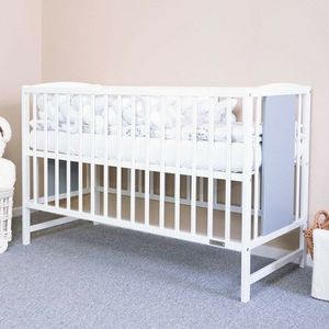 New Baby Detská postieľka Polly, biela-sivá vyobraziť