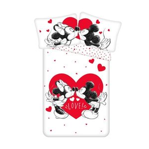 Jerry Fabrics Detské bavlnené obliečky Mickey and Minnie Love 05, 140 x 200 cm, 70 x 90 cm vyobraziť