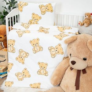 4Home Detské bavlnené obliečky do postieľky Teddies, 100 x 135 cm, 40 x 60 cm vyobraziť