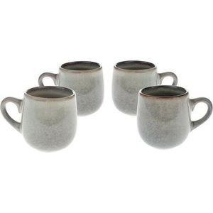 Súprava 4 keramických hrnčekov Warm 100 ml, sivá vyobraziť