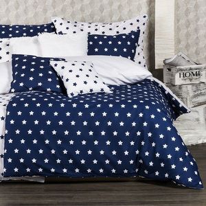 4Home bavlnené obliečky Stars Navy blue, 220 x 200 cm, 2 ks 70 x 90 cm vyobraziť