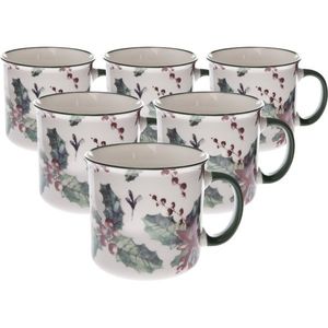 Súprava 6 porcelánových hrnčekov Vianočná cezmína 520 ml, 520 ml vyobraziť