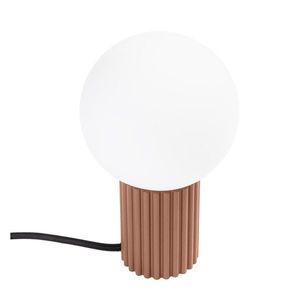 Svetlohnedá stolová lampa so skleneným tienidlom (výška 19 cm) Orbital – Sollux vyobraziť