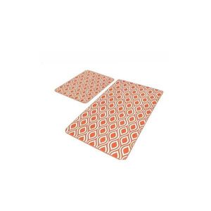 Oranžové zamatové kúpeľňové predložky v súprave 2 ks 60x100 cm – Mila Home vyobraziť