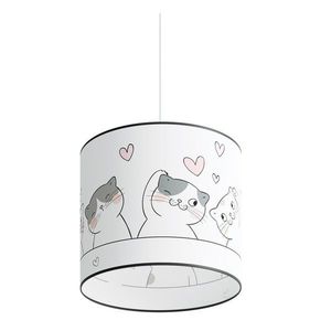 Biely detský luster s plastovým tienidlom ø 30 cm Puss – Sollux vyobraziť