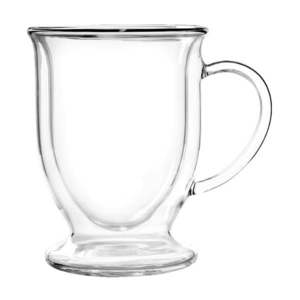 Dvojstenné/na latte sklenené hrnčeky v súprave 2 ks 250 ml Amo – Vialli Design vyobraziť