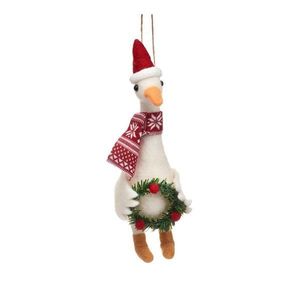Textilná ručne vyrobená vianočná ozdoba 14 cm Goose – Sass & Belle vyobraziť