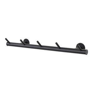 Čierny kovový nástenný vešiak 55 cm Odin – Spinder Design vyobraziť