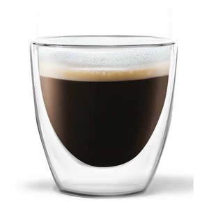 Sklenené hrnčeky v súprave 2 ks na espresso/dvojstenné 80 ml Amo – Vialli Design vyobraziť