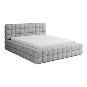 Sivá čalúnená dvojlôžková posteľ s úložným priestorom s roštom 160x200 cm Dizzle – ELTAP vyobraziť