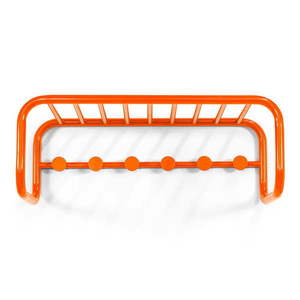 Oranžový kovový nástenný vešiak s poličkou 72 cm Retro – Spinder Design vyobraziť
