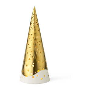 Porcelánový svietnik v zlatej farbe Kähler Design Nobili, výška 25, 5 cm vyobraziť
