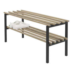 Čierna/v prírodnej farbe kovová skrinka na topánky 100x45x34 cm Rizzoli – Spinder Design vyobraziť