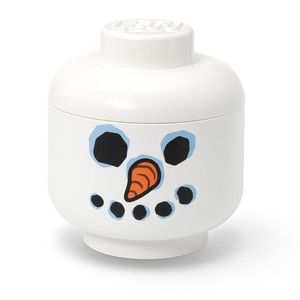 Biely plastový detský úložný box ø 24x27 cm Head Snowman L – LEGO® vyobraziť