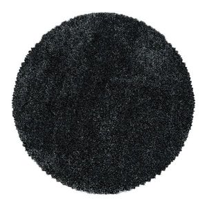 Antracitový okrúhly koberec ø 80 cm Fluffy – Ayyildiz Carpets vyobraziť