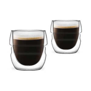 Sklenené šálky v súprave 2 ks na espresso/dvojstenné 70 ml Sferico – Vialli Design vyobraziť
