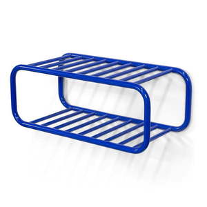 Modrá kovová závesná skrinka na topánky 72x28x35 cm Retro – Spinder Design vyobraziť