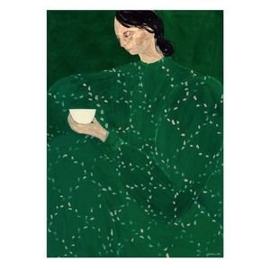 Plagát 30x40 cm Coffee Alone At Place De Clichy – Sofia Lind – The Poster Club vyobraziť