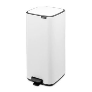 Biely pedálový oceľový odpadkový kôš 30 l Bo – Brabantia vyobraziť