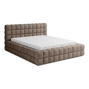 Svetlohnedá čalúnená dvojlôžková posteľ s úložným priestorom s roštom 180x200 cm Dizzle – ELTAP vyobraziť