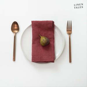 Ľanové obrúsky v súprave 2 ks 40x40 cm Marsala – Linen Tales vyobraziť