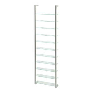 Poschodová kovová polica v striebornej farbe 46 cm Cubic – Spinder Design vyobraziť