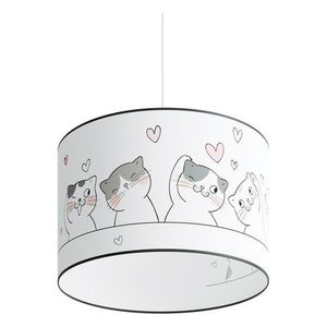 Biely detský luster s plastovým tienidlom ø 40 cm Puss – Sollux vyobraziť