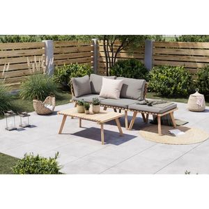 Ambia Garden SÚPRAVA ZÁHRADNÉHO NÁBYTKU 4-dielne, drevo, textil vyobraziť