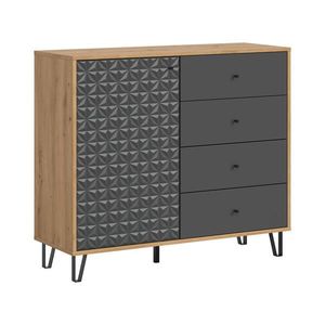 Livetastic VYSOKÁ KOMODA, antracitová, 110/96/40 cm vyobraziť