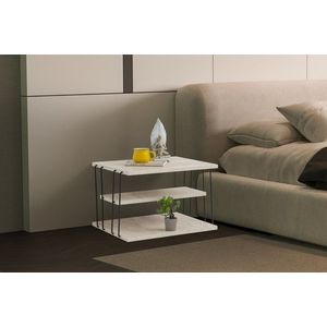 Príručný stolík / Odkladací stolík Lifon - Black, Travertine vyobraziť